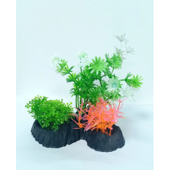 Aquarium Plastic Plant - M515-W13 x H13 Cm By (6Pcs/Pack)