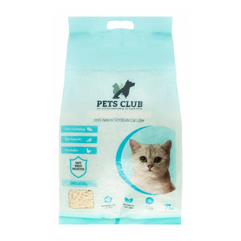 Pets Club Soya Bean Clumping Cat Litter-Original-7L (2.5 Kg) x 3 pack