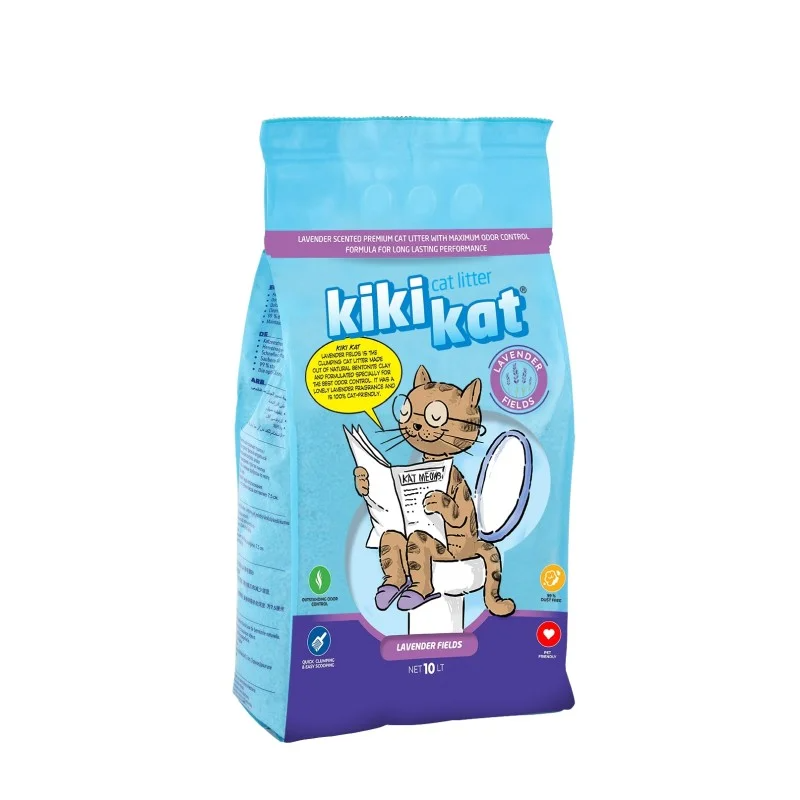Kiki Kat White Bentonite Clumping Cat Litter Lavender Fields-20 L 