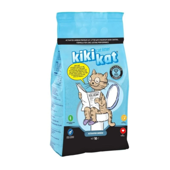 Kiki Kat White Bentonite Clumping Cat Litter Activated Carbon-20 L