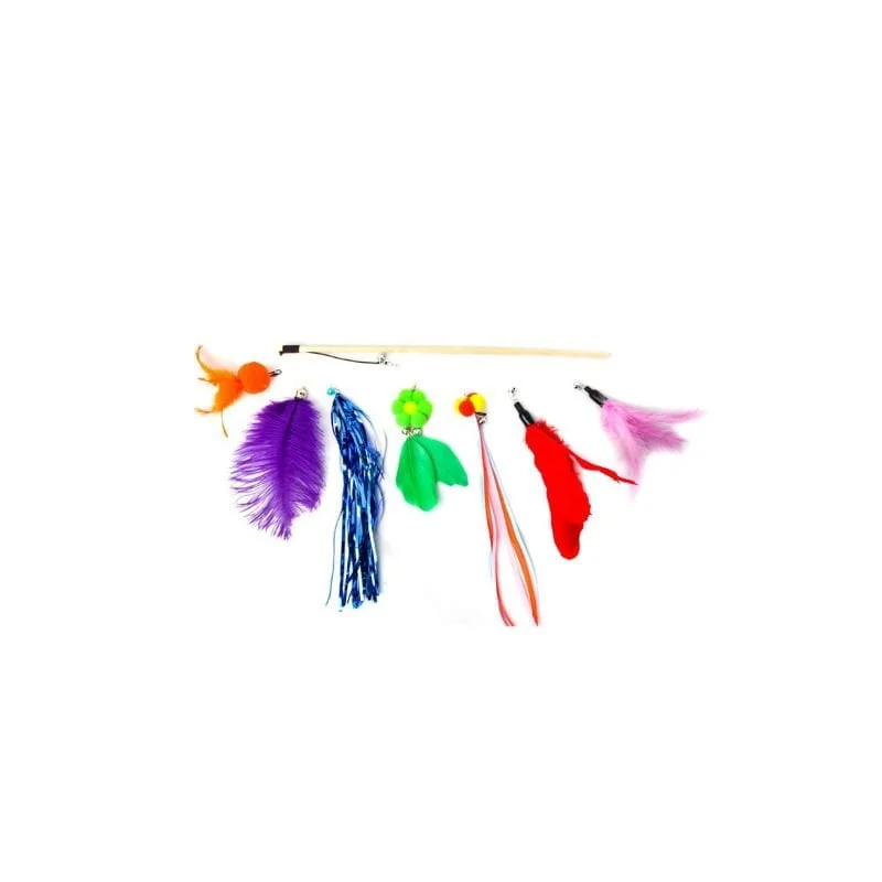 Its Meow Wood Stick With Changing Feathers
