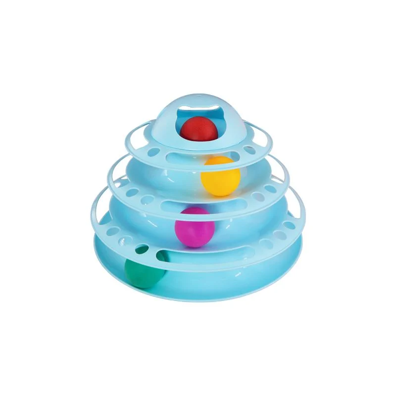 Its Meow Pet Cat Toy Palstic Tower With Balls