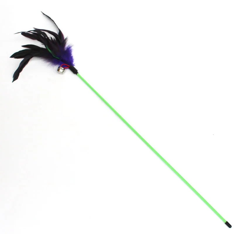 Its Meow Interactive Cat Toy Feather Stick With Bell - 61Cm (Mixed Colors)