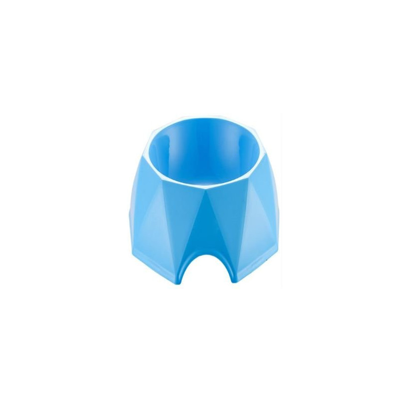 Diamond Shape Pet Bowl (M) 19.6*19.6*6Cm-Blue - Petsclub