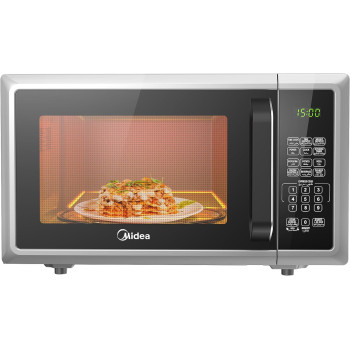 Midea 25L Microwave Oven with Digital Touch Control, 900W Power, Child-Safety-Lock, 10 Power Levels, LED Display with+30s Express Start, Grilling Roasting & Cooking Functions, EM925A2GU-SL