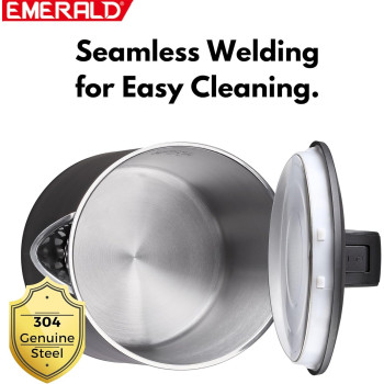 Emerald Cordless Electric Kettle, 2200W Power, 1.7L, With Auto Shut, 360-Degree Cord Design, Perfect For Warm Beverages, Ek781Kg.
