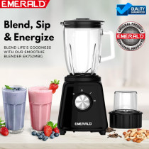 Emerald Masterblender Duo 1.5 Litre Glass Blender & 250 Gms Dry Grinder, 800 Watts, Ek732Mbg.
