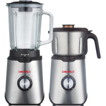 Emerald Masterblender Duo 1.5 Litre Glass Blender & 250 Gms Stainless Steel Dry Grinder, 800 Watts, Ek739Mbg.