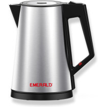 Emerald Cordless Electric Kettle, 2200W Power, 1.7L, With Auto Shut, 360-Degree Cord Design, Perfect For Warm Beverages, Ek780Kg (Black)