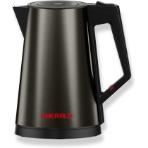 Emerald Cordless Electric Kettle, 2200W Power, 1.7L, With Auto Shut, 360-Degree Cord Design, Perfect For Warm Beverages, Ek780Kg (Black)