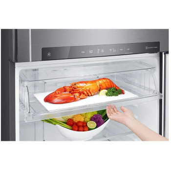 LG 592 Liters Top Mount Refrigerator, Linear Cooling, Smart Inverter Compressor, Platinum Silver Color - Gr-H832Hlhl, Min 1 year manufacturer warranty