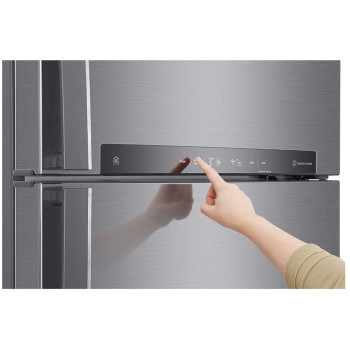 LG 592 Liters Top Mount Refrigerator, Linear Cooling, Smart Inverter Compressor, Platinum Silver Color - Gr-H832Hlhl, Min 1 year manufacturer warranty