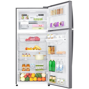 LG 592 Liters Top Mount Refrigerator, Linear Cooling, Smart Inverter Compressor, Platinum Silver Color - Gr-H832Hlhl, Min 1 year manufacturer warranty