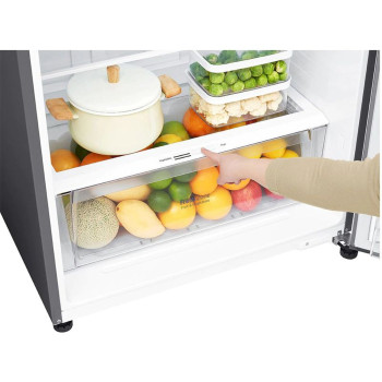 LG Top Mount 509 Liters Refrigerator, Smart Inverter Compressor, Dark Graphite Color, 10 Years Warranty on Compressor - GN-C782HQCL