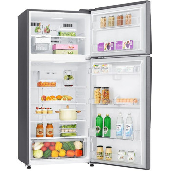 LG Top Mount 509 Liters Refrigerator, Smart Inverter Compressor, Dark Graphite Color, 10 Years Warranty on Compressor - GN-C782HQCL