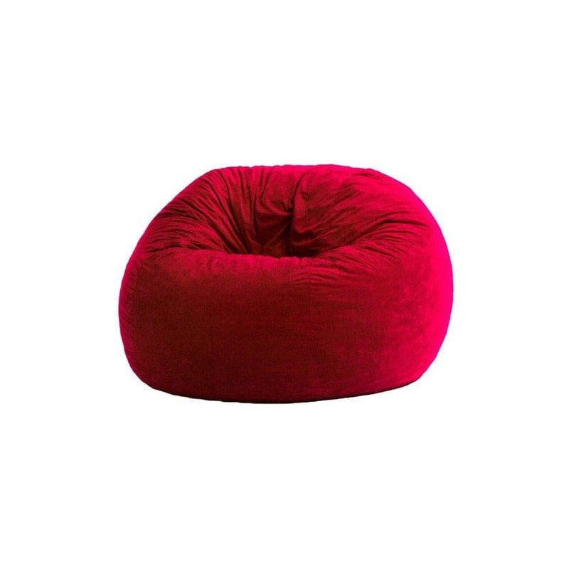 Good Luck Furniture Suede Bean Bag Maroon