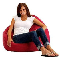Good Luck Furniture Suede Bean Bag Maroon