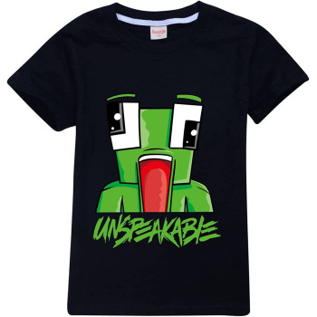 LQBNZQZ Boys Unspeaka-Ble T-Shirts Shorts Sleeve Cotton Graphic T Shirt For Kids Summer Casual Top Tee Shirts Gamer Black