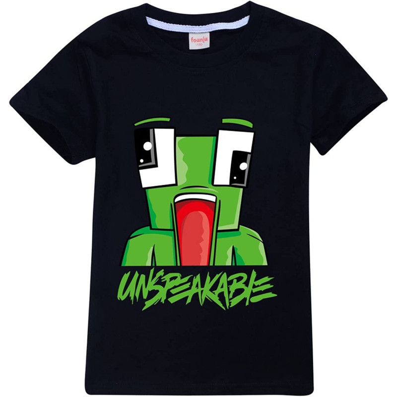 LQBNZQZ Boys Unspeaka-Ble T-Shirts Shorts Sleeve Cotton Graphic T Shirt For Kids Summer Casual Top Tee Shirts Gamer Black