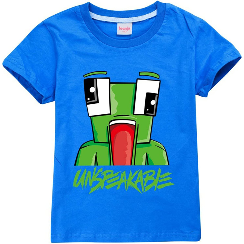 LQBNZQZ Boys Unspeaka-Ble T-Shirts Shorts Sleeve Cotton Graphic T Shirt For Kids Summer Casual Top Tee Shirts Gamer Blue