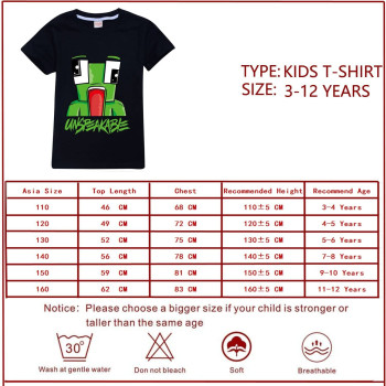 LQBNZQZ Boys Unspeaka-Ble T-Shirts Shorts Sleeve Cotton Graphic T Shirt For Kids Summer Casual Top Tee Shirts Gamer Blue