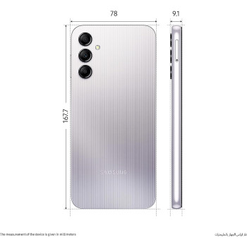 Samsung Galaxy A14 LTE Android Smartphone, Dual SIM, 4GB, 64GB, Silver - UAE Version