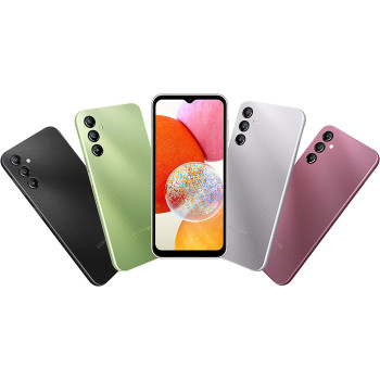 Samsung Galaxy A14 LTE Android Smartphone, Dual SIM, 4GB, 64GB, Silver - UAE Version