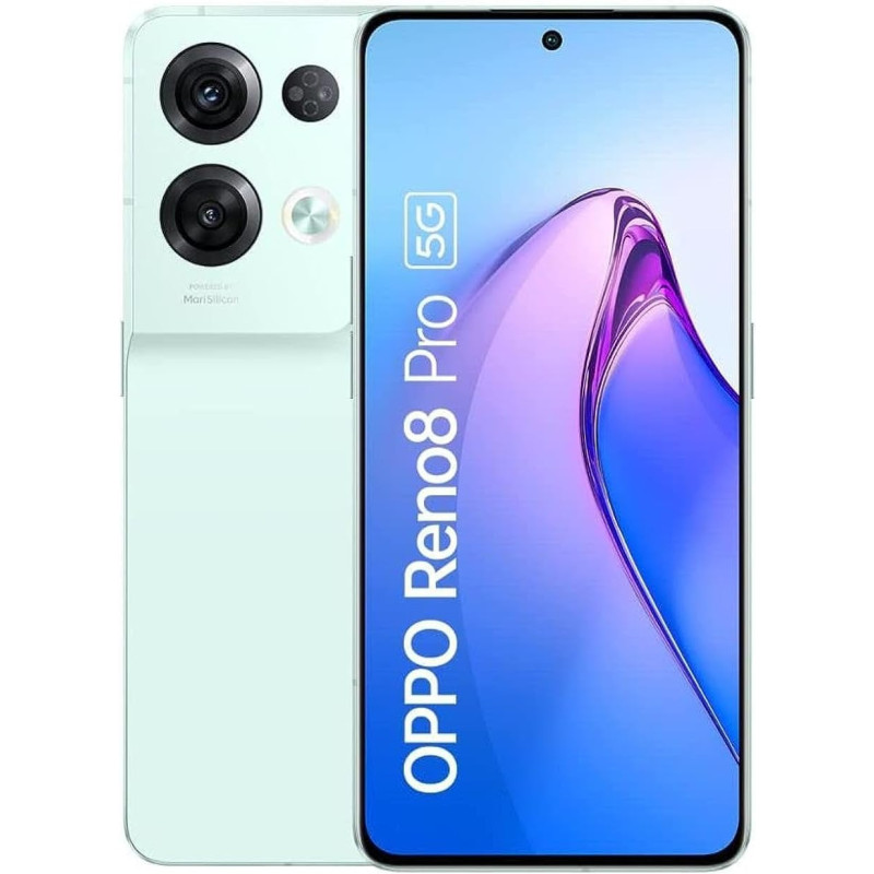 OPPO Reno8 Pro Smartphone 5G, 8GB, 256GB, 4500mAh 80W Supervooc, Glazed Green