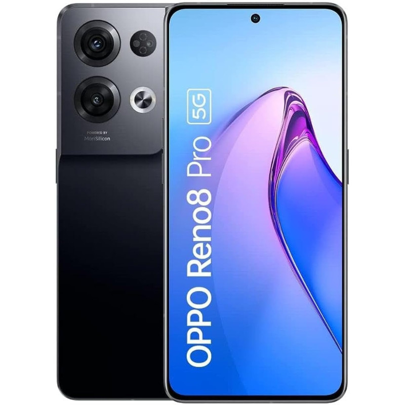 OPPO Reno8 Pro Smartphone 5G, 8GB, 256GB, 4500mAh 80W Supervooc, Glazed Black