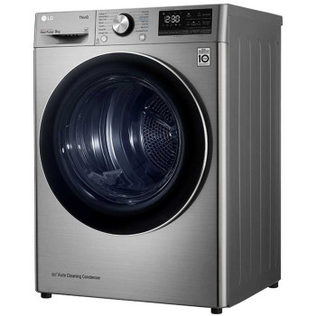 LG 9KG Condensor Dryer, Dual Inverter Dryer, Allergy Care, Silver Color, Eco Hybrid, 10 Years Warranty on Motor - RC90V9EV2W
