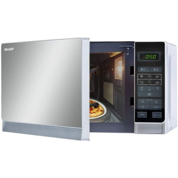 Sharp 20L Digital Solo Microwave Oven with Auto Cooking Menu R-20MT(S), Silver