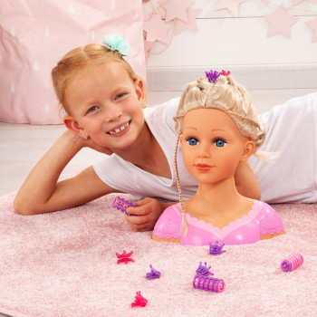 Bayer Charlene Super Model Baby Doll Set With Styling Head Hair Brushes