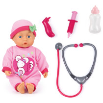 Bayer 33 Cm Doctor Set Baby Doll With 24 Baby Sounds