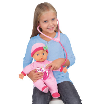 Bayer 33 Cm Doctor Set Baby Doll With 24 Baby Sounds