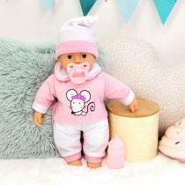 Bayer Interactive Baby Doll 36 Cm With Pacifier, Baby Doll Playset