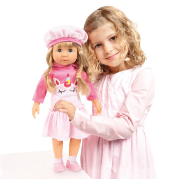 Bayer Charlene Doll Unicorn With Laugh & Kiss Sound, Baby Doll Playset