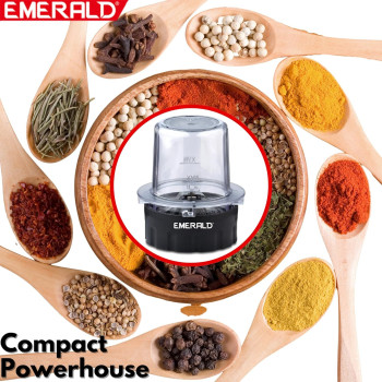  EMERALD Masterblender Duo 1.5 Litre Glass Blender & 250 Grams Dry Grinder, 700 Watts, EK731MBG