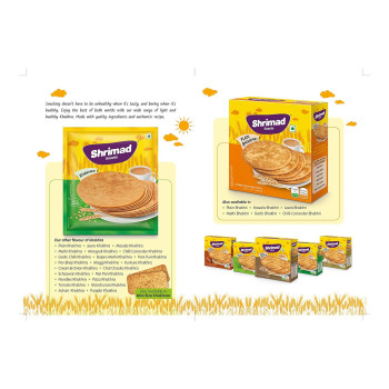 Shrimad Snacks Plain Bhakri Roasted Wheat Snacks, 200 g