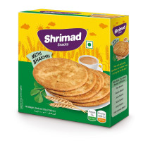 Shrimad Snacks Methi Bhakhri Roasted Wheat Snacks, 200 g
