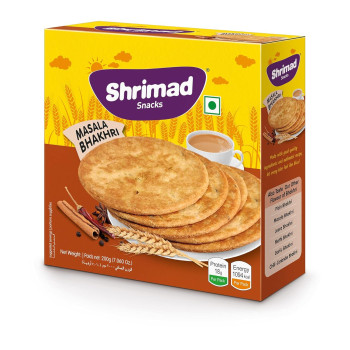 Shrimad Snacks Masala Bhakri Roasted Wheat Snacks, 200 g
