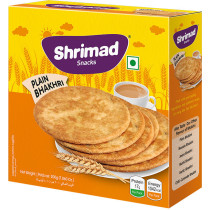 Shrimad Snacks Plain Bhakri Roasted Wheat Snacks, 200 g