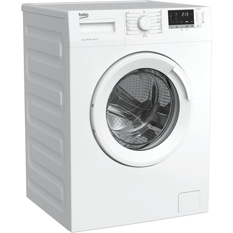 Beko Front Load Washing Machine 7KG, 1200 RPM, White, Made in Turkey - WTV7612BW, 1 Year Warranty