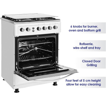 Super General 4-Burners Freestanding Cooker SGC6471MSFS Silver, 1 Year Warranty