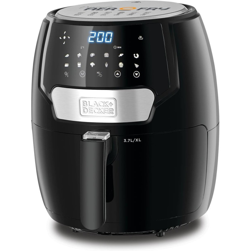 Black & Decker Digital Aero Fry 13 in 1-4L Non-Stick Pan, 3.7L Detachable Basket, 1500W - 60 Mins Timer, From 80 to 200 Degree - AF4037-B5