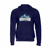 Al Amal Fortnite Trendy Hoodie Asymmetric neck Fleece Fabric Friendly to skin,Unisex adult Navy Blue