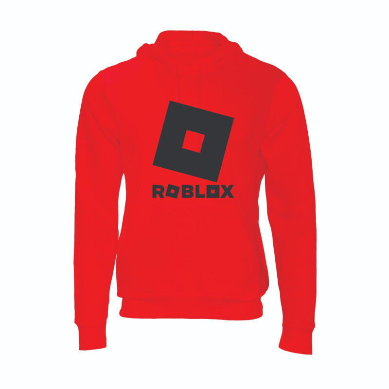 Al Amal Roblox Hoodie with Logo Asymmetric neck Fleece Fabric Friendly to skin,Unisex adult Red