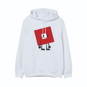 Al Amal Roblox casual kids Hoodie Asymmetric neck Fleece Fabric Friendly to skin,Unisex adult White