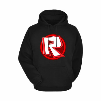 Al Amal Roblox Trendy  Kids Hoodie with logo Asymmetric neck Fleece Fabric Friendly to skin,Unisex kids Black