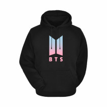 Al Amal Kpop BTS Hoodie  Round Neck Fleece Fabric Friendly To Skin/Unisex Adult, Black