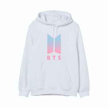 Al Amal Kpop BTS Hoodie Round Neck Fleece Fabric Friendly to skin/Adult White
